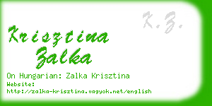 krisztina zalka business card